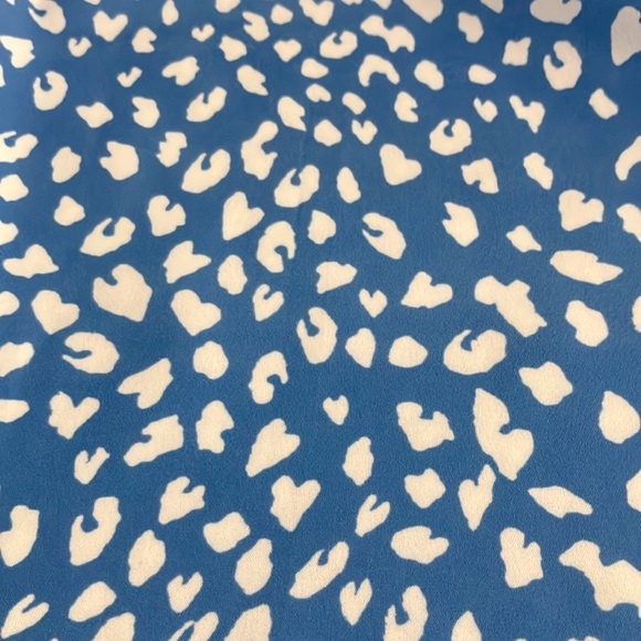 Tulip Sleeve Blouse w/ Blue & White Spots - Picture 6 of 9